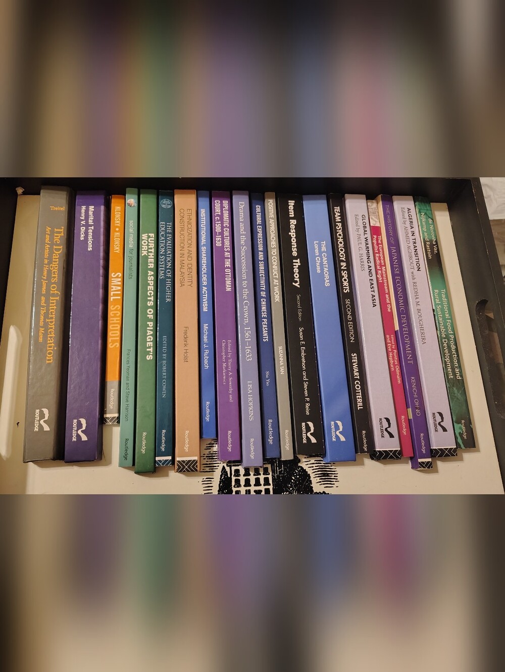 20 Real Cut Routledge Academic Book Spines